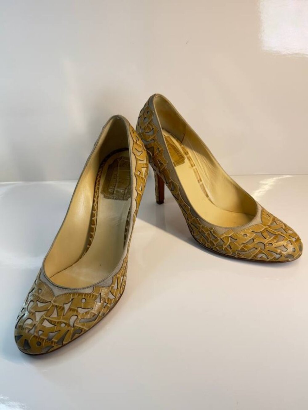 Vintage Christian Dior Leather Pumps – Made in Italy - EU 38 / US 8 - Picture 2 of 16